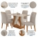 Conjunto Inspirare Sala de Jantar Mesa 120x80cm Tampo com Vidro  - Mel