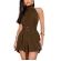 Vestido Curto Feminino Gola Alta Frente Unica Soltinho Verão - Marrom
