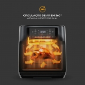 Fritadeira Elétrica Air Fryer Oven Black INOX WAP WAOD2