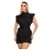 Vestido Feminino Curto Alfaiataria Elegante Com Cinto Muscle - Preto