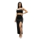 Conjunto Top E Saia Feminino Com Fenda Lateral Suplex Premium - Preto