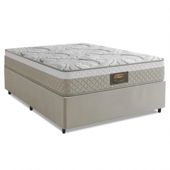 Cama Box Casal Cristal Molas Ensacadas 138x188x61cm