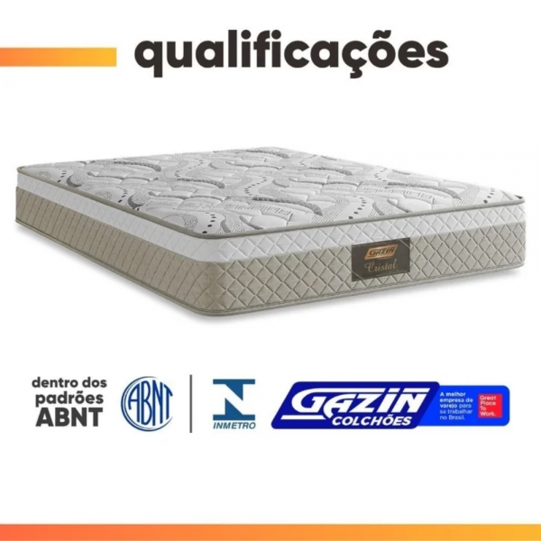 Cama Box Casal Cristal Molas Ensacadas 138x188x61cm