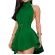 Vestido Curto Feminino Gola Alta Frente Unica Soltinho Verão - Verde