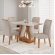 Conjunto Inspirare Sala de Jantar Mesa 120x80cm Tampo com Vidro  - Mel
