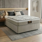 Cama Box Casal Cristal Molas Ensacadas 138x188x61cm
